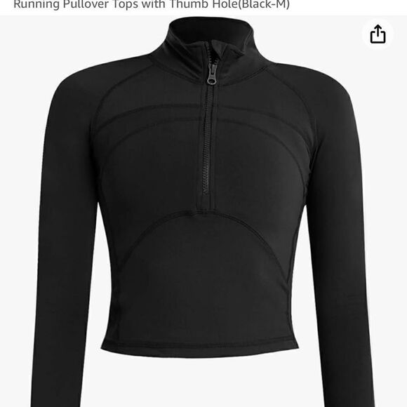 Flygo Women's Cropped Workout Pullover - Picture 1 of 7